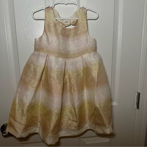 4T Cynthia Rowley girls golden sparkly . Thanksgiving dress. holiday dress
